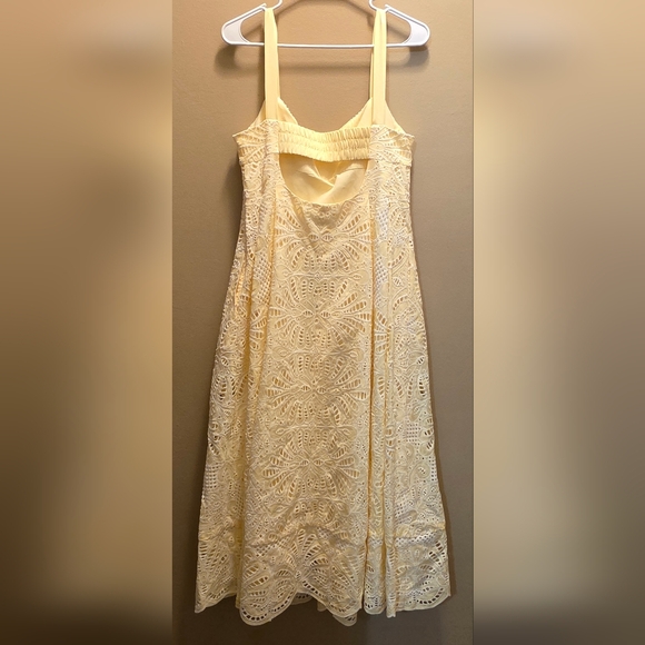 NWT Antonio MelaniJayden Eyelet Sweetheart Neckline A-Line Midi Dress 8 - Picture 7 of 11
